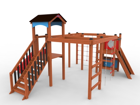 Wooden playground equipment for schools and nurseries